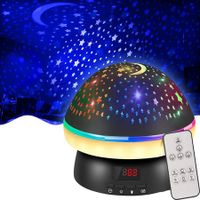 Creative Starry Sky Projection Lamp Rotating Atmosphere Mushroom Small Night Lamp Full Of Stars