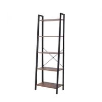 Levede 5 Tier Bookshelf Industrial Ladder Shelf Wooden Storage Display Rack