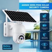 Anisee WIFI PTZ Camera Home Security System CCTV Installation Solar Powered Surveillance