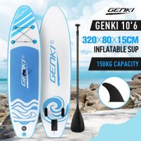 GENKI 2 In 1 SUP Inflatable Stand Up Paddleboard Surfing Board Kayak Blue