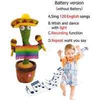 Cactus Plush Toy Electronic Dancing Toy With English Song Early Childhood Education Toy For Children Gifts