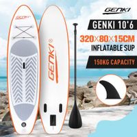 GENKI 2 In 1 SUP Inflatable Paddleboard Kayak Stand Up Surfing Board Orange