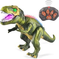 LED Light Up Remote Control Dinosaur Walking and Roaring Realistic T-Rex Dinosaur Toys For Toddlers Boys Girls