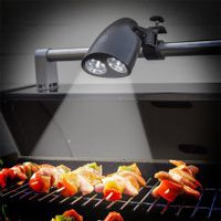 Barbecue Grill Light, BBQ Grill Light Handle Bar Clamp with Super Bright 10 LED Lights Sensitive Touch Control Heat Resistant, Adjustable and Easy to Install