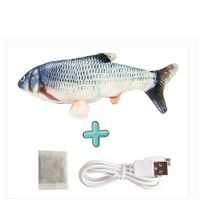 Cat USB Charger Toy Interactive Electric Floppy Fish Cat Toy Realistic Cats Pets Chew Bite Toys