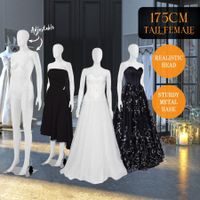 Female Mannequin Full Body Manikin Torso Display Stand Dress Form 175CM Adjustable Detachable White