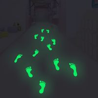 16Pcs Luminous Feet Floor Sticker Drawing Room Bedroom Children's Bedroom Kindergarten Dormitory Corridor Decorative Stickers