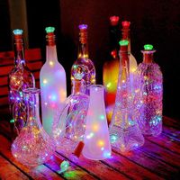 6PCS LED Wine Bottle Light String Fairy Night Light Cork Wire Lamp DIY Decor