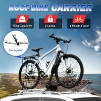 Roof Bike Rack for Car Bicycle Storage Carrier for 1 Bike with Double Lock