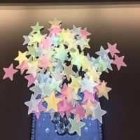 Glow-in-the-Dark 3D Stars for Kids Room, Fluorescent Luminous Stickers, Home Wall or Ceiling Decor 100pcs