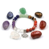 7Pcs Crystals Healing Gemstones Chakra Stones 1Pc Lava Bracelet Set For Crystals For Beginners