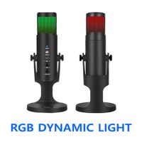RGB Condenser Microphone Stand Gaming Live Streaming Professional Type-C USB Mic for PC iPhone iPad Android Smartphone