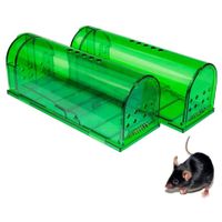 Mice and Rat Traps, Plastic Traps for Trapping and Releasing Rodents, Safe Around Children and Pets (2 Packs)
