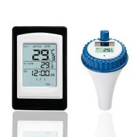 Wireless Easy Read Floating Pool Thermometer, Outdoor Digital Floating Thermometer for Swimming Pool, Bath Water and Hot Tubs