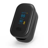 Fingertip Pulse Oximeter, Blood Oxygen Saturation Monitoring COL.Black