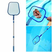 3 sections Telescopic Pole Leaf Skimmer Mesh Rake Net for Spa Pond Swimming Pool, Pool Cleaner Supplies and Accessories
