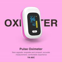 Fingertip Pulse Oximeter Blood Oxygen Saturation and Pulse Rate Monitor Col.Pink