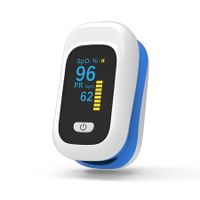 Fingertip Pulse Oximeter Blood Oxygen Saturation and Pulse Rate Monitor Col.Blue