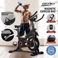 Genki Magnetic Exercise Bike Indoor Cycling Stationary Spin Bicycle Home Gym Cardio Training