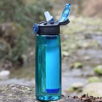 Portable water purifier bottle – BPA-free water filter bottle for travel/al aire libre/senderismo 650 ml (1Pack)