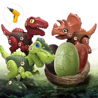 Take Apart Dinosaur Toys with Dinosaur Eggs DIY STEM Building Toys Set for Kids 3-7, Three Dinosaurs