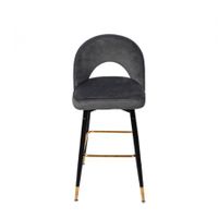 Levede 2x Bar Stools Kitchen Stool Chairs Velvet Swivel Barstools Luxury Grey
