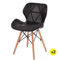 Levede 2x Retro Replica PU Leather Dining Chair Office Cafe Lounge Chairs