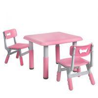 BoPeep Kids Table and Chairs Children Furniture Toys Play Study Desk Set Pink