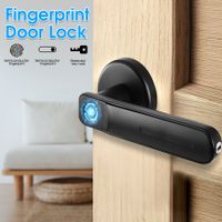2022 NEW Electronic Smart Lock Dual Mode USB Rechargeable Fingerprint Door Lock Security Biometric Handle Lock for Apartment