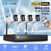1080P Security Camera Set CCTV Wireless Home Outdoor Surveillance System Full HD 4 Channel WiFi NVR