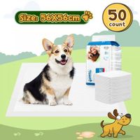 50Pcs Dog Puppy Pee Pads Cat Pet Toilet Training Mat 5-Layer Super Absorbent 56x56cm