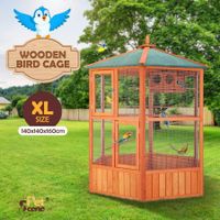 Bird Cage Aviary Wooden Coop Animal Enclosure Parrot Budgie House XL
