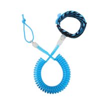 Surfboard Leash Surf Leash Leg Rope Straight 10 ft for All Types of Surfboards with Ankle Cuff, Safety Tether Sailing Cord for Paddleboard - Blue