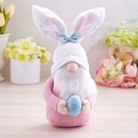 Plush Easter Gnome with Easter Egg - Indoor Spring Decoration - Bunny Ears