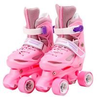 SizeS Roller Skates 4 Sizes Adjustable Double-row Roller Skating Shoes Roller Skates,suitable for beginners