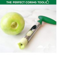 Apple Corer - Easy to Use Durable Apple Corer Remover - Green
