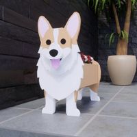 Cute Corgi Planter, Corgi Planter, Dog Shape Succulent Flower Pot, Animal Shape Succulent Vase for Home Garden Office Desktop Decor