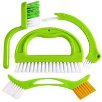 4 in 1 Value Pack Tile Grout Cleaner Brush with Nylon Bristles, Great Use for Deep Cleaning of Shower, Floors, Windows, Bathroom, Kitchen, Track