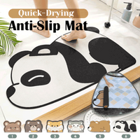 Cute Panda Quick Drying Anti-Slip Mat Super Absorbent Bath Mat Nappa Skin Floor Mats Toilet Carpet Home Decor 40*60cm