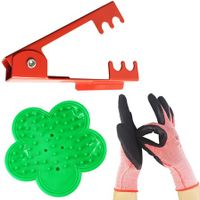 Professional Rose Thorn Remover Garden Set(2 Kinds of Rose Leaf Pellets+1 Pair Glove)