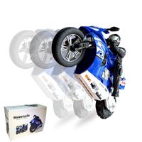 RC Self-balancing Fancy Stunt One-Wheel Standing Motorcycle Electric Boy Model Toy Color Blue