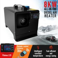 Diesel Air Heater Car Parking Portable 12V 8KW All in One Plateau Version LCD Remote Control Black