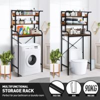 3-Tier Over Toilet Shelf Freestanding Bathroom Organiser Rack Washer Dryer Laundry Storage Shelves