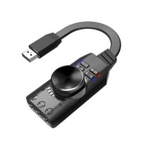 GS3 7.1 Channel Sound Card Adapter External USB for PUBG League of Legends PC Computer