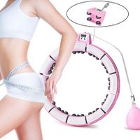 Smart Weighted Hula Hoops for Adults Weight Loss Plus Size with Counter, 2 in 1 Abdomen Fitness Weighted Massage Weight Loss Hoola Hoops