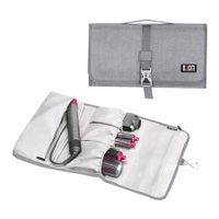 Travel Case for Dyson Airwrap, Portable Hanging Curling Iron Travel Bag with Hanging Hook, Waterproof Travel Storage Case Organizer for Dyson Airwrap (grey)