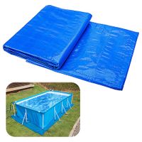 Swimming Pool Ground Cloths Waterproof Covers,Dust Proof Paint Tarp and Paint Plastic Drop Cloth,Supply All Purpose PES (338 x 239 cm)