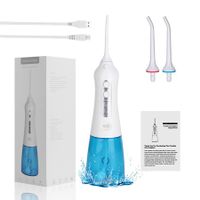 Cordless Water Flosser, USB Portable Rechargeable Oral Irrigator for Travel and Home, Waterproof, 3 Modes, 300mL Water Tank, with 2 Jet Tips