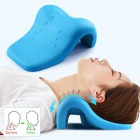 Neck Stretcher for Neck Pain Relief,  Neck Posture Corrector Chiropractic Pillow, For TMJ Pain Relief and Cervical Spine Alignment