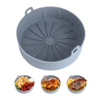 Air Fryer Reusable Liner 19CM (7.5-inch), FGSAEOR Airfryer Oven Insert Silicone Bowl, Replacement of Parchment Paper Liners